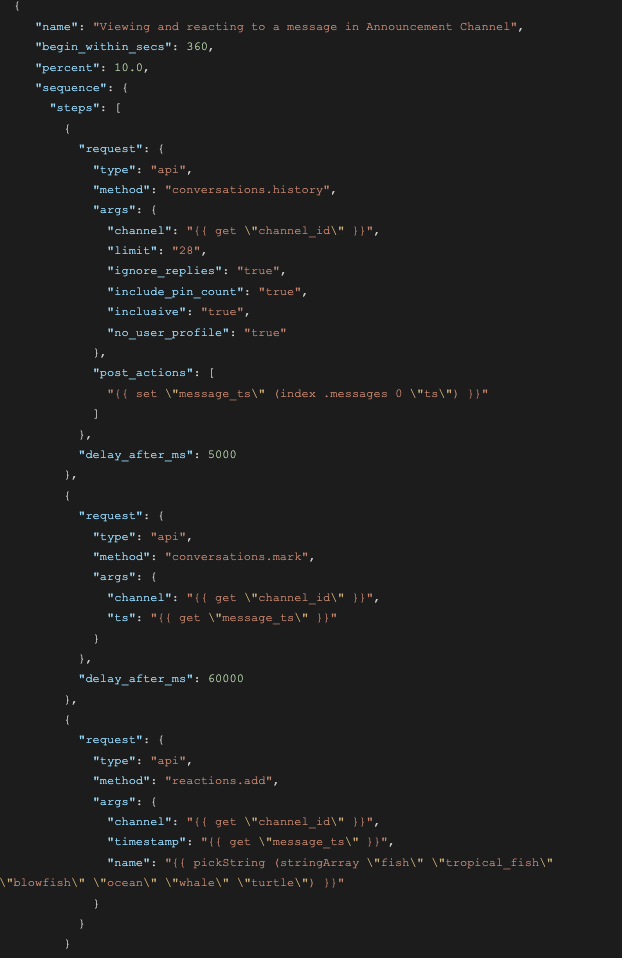 Screenshot of a JSON file with the following content: `{      