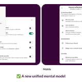 A unified notifications model across desktop and mobile.